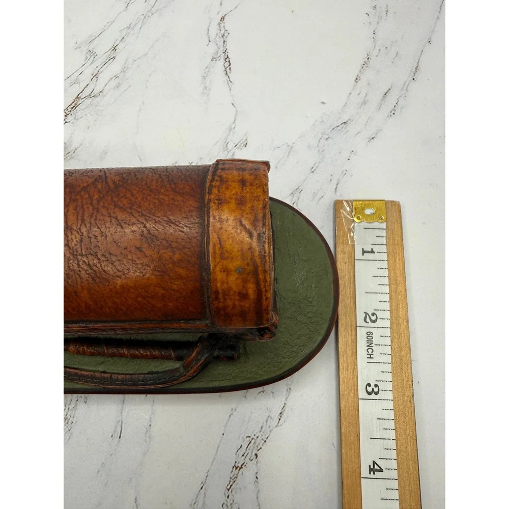 Vintage Golf Bag Trinket Box Desk Accessory Enesco Resin Brown
